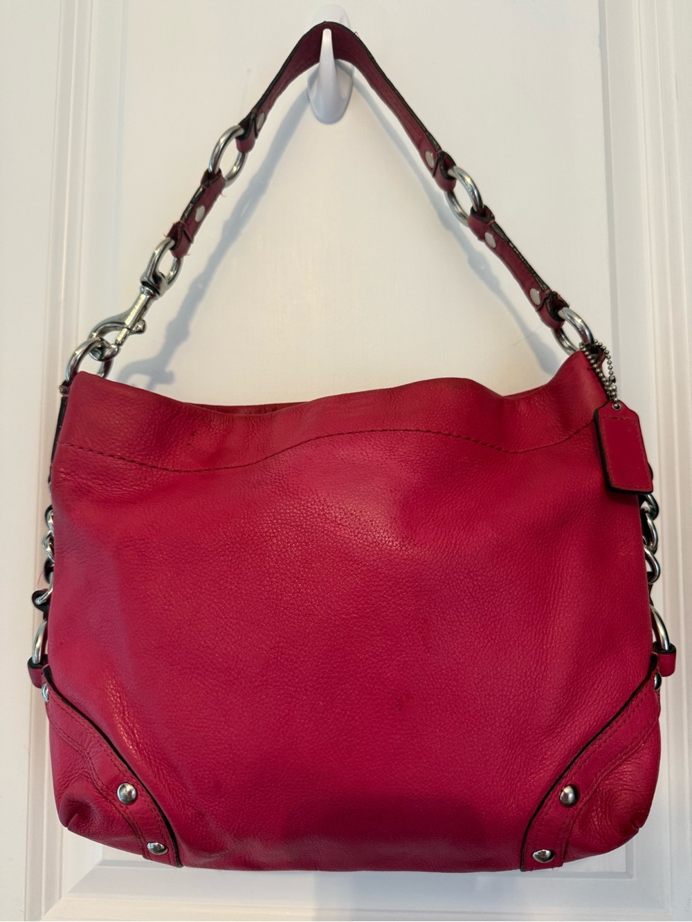 Coach carly pink Leather Shoulder hobo Bag - Picture 9 of 11